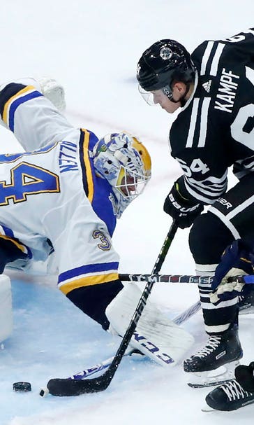 Allen makes 38 saves as Blues shut out Blackhawks 4-0
